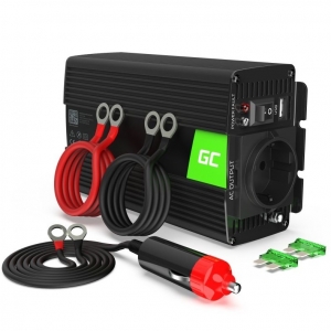 Інвертор перетворювач напруги Green Cell INV02DE 24В - 220В 300/600 Вт